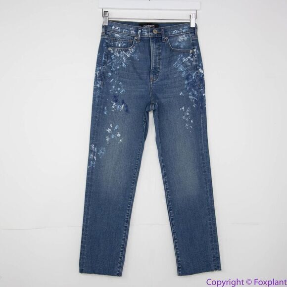 NEW‎ Express splatter jeans, 2S (2 short) - Picture 3 of 16